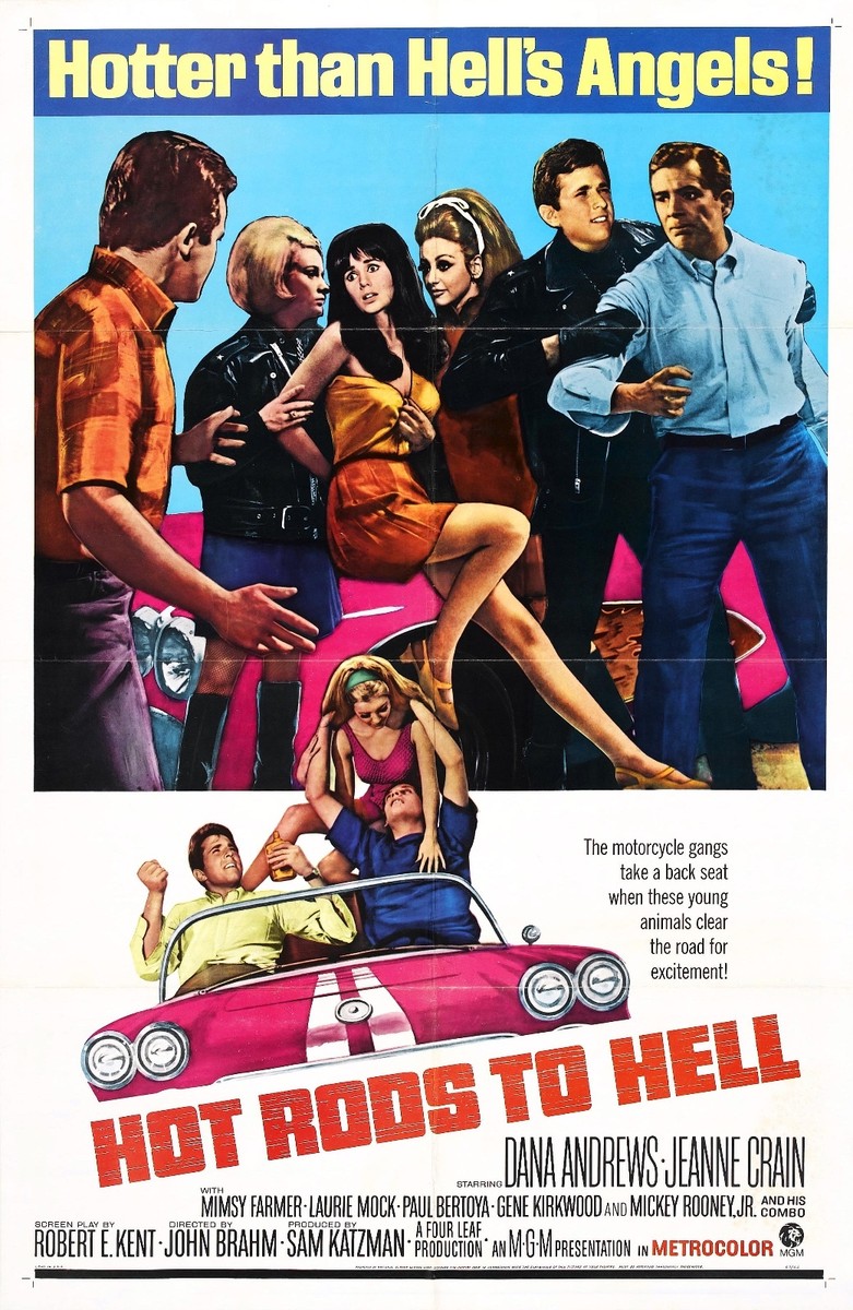 Hot Rods to Hell Movie POSTER (1967) Thriller/Sport | eBay