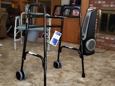 Bariatric 2-Button Folding Walker