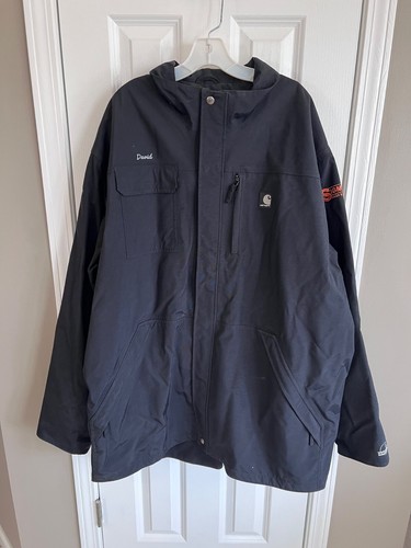 CARHARTT Mens "Shoreline" Black Waterproof Breathable Jacket C72-BLK Size 2XLT