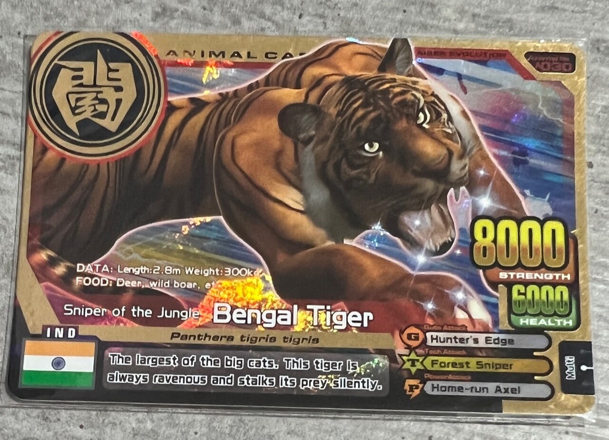 Animal Kaiser Special Edition Gold Rare Card - Bengal Tiger | eBay