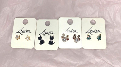 Lovisa Ohrstecker Weihnachtsbaum/Rentier/Katze/Blume 