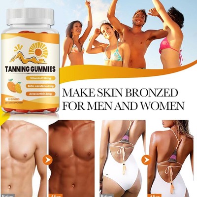 Bronze Bites Tanning Gummies  Mango, 60 Gummies Super Tanning Daily Gummies