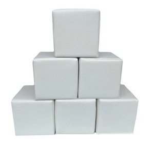 6 Soft Cubes 8'': Educational Soft Play Building Blocks Set for Babies Toddlers 