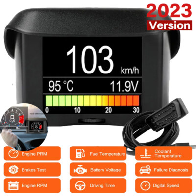 On-board Car Digital Computer Display Speed Fuel Consumption Temperature Gauge
