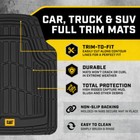 Caterpillar® Deep Dish Rubber Car Floor Mats All Weather Spill-Capturing