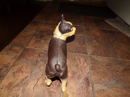 ANTIKE GUSSEISERNE FRANZÖSISCHE BULLDOGGE HUND KUNST STATUE TÜRSTOPPER 9,5 ZOLL - Bild 5 von 5