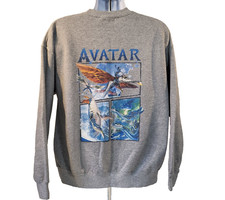 Avatar The Way of Water Size XL Sweatshirt Gray Long Sleeve Gildan Heavy Blend