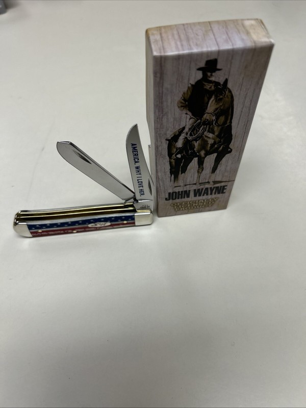 CASE XX # 10718 JOHN WAYNE NATURAL BONE SMOOTH MINI TRAPPER SS 