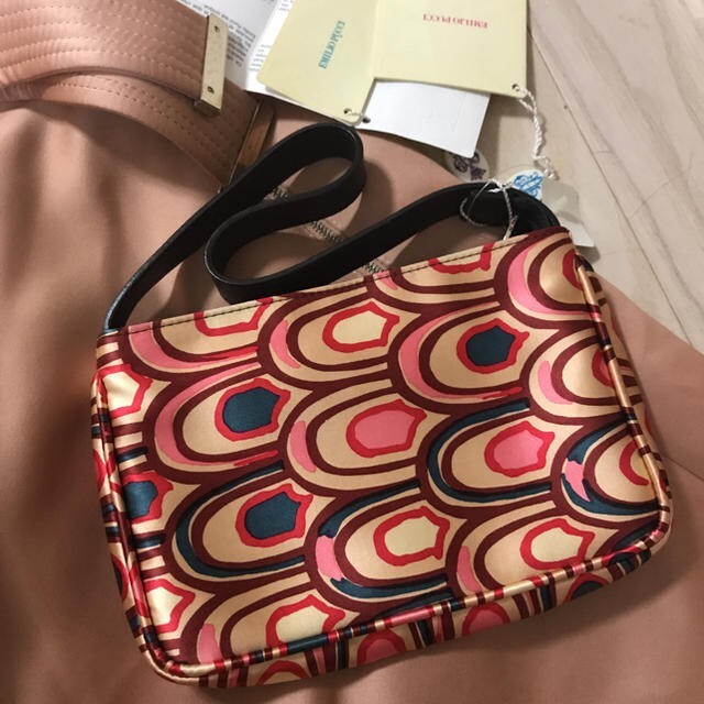 EMILIO PUCCI Hand Bag Mini Bag Silk color Pink Multicolor NEW