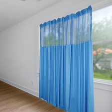 Room Divider Curtain Blue SPA Salons School Nursery Screen Partition 12ft x 8ft