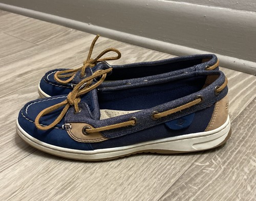 Blue Glitter Ballet Boat Shoes 