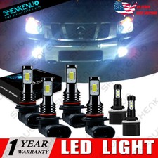 For Nissan Armada 05-10 Titan 04-15 6000k Front Led Headlight 880 Fog Lamp Kit