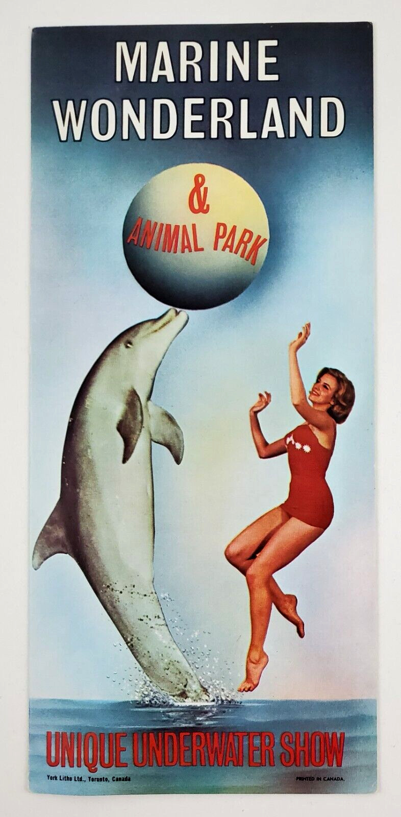 1960s Niagara Canada Marine Wonderland Animal Park Vintage Travel Brochure