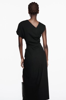 ZARA WOMAN DRAPED SHEATH DRESS BLACK 8669/576 SZ S | eBay ZARA WOMAN DRAPED SHEATH DRESS BLACK 8669/576 SZ S | eBay