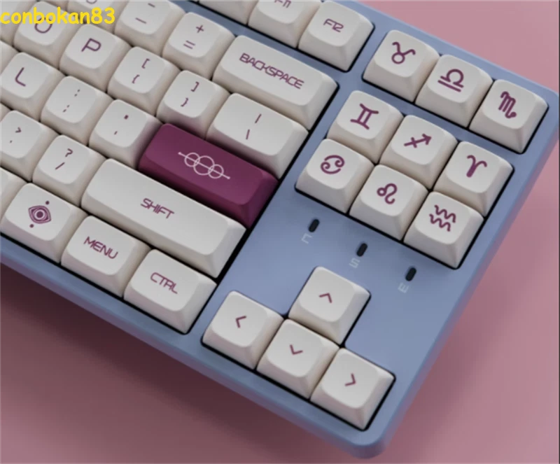 2.0 Milk Purple Keycaps PBT QX Profile Dye Sub 139 Key For Mechanical Keyboard - Image 4 of 4