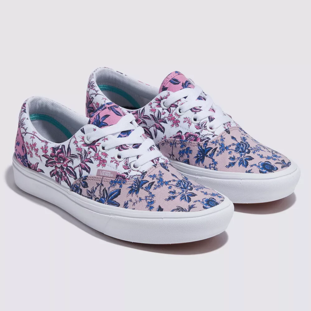 Vans authentic hotsell blue flower