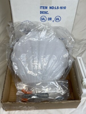 Lite Source LS-1610 Shell Shaped Ocean Beach Light Fixtures Hardwired New 8 1/2 