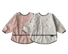 Waterproof Bibs Toddler Long Sleeve Feeding Bib With Food Catcher