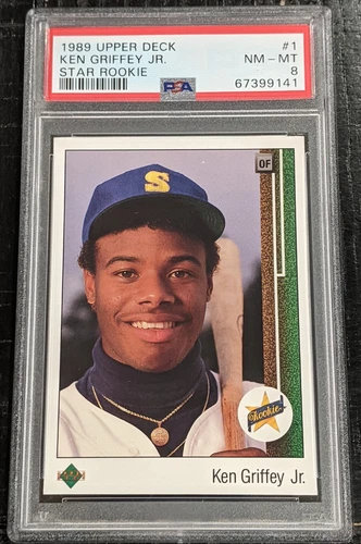 1989 UD Ken Griffey Jr RC PSA 8 NM-MT CENTERED Upper Deck #1 Star ROOKIE
