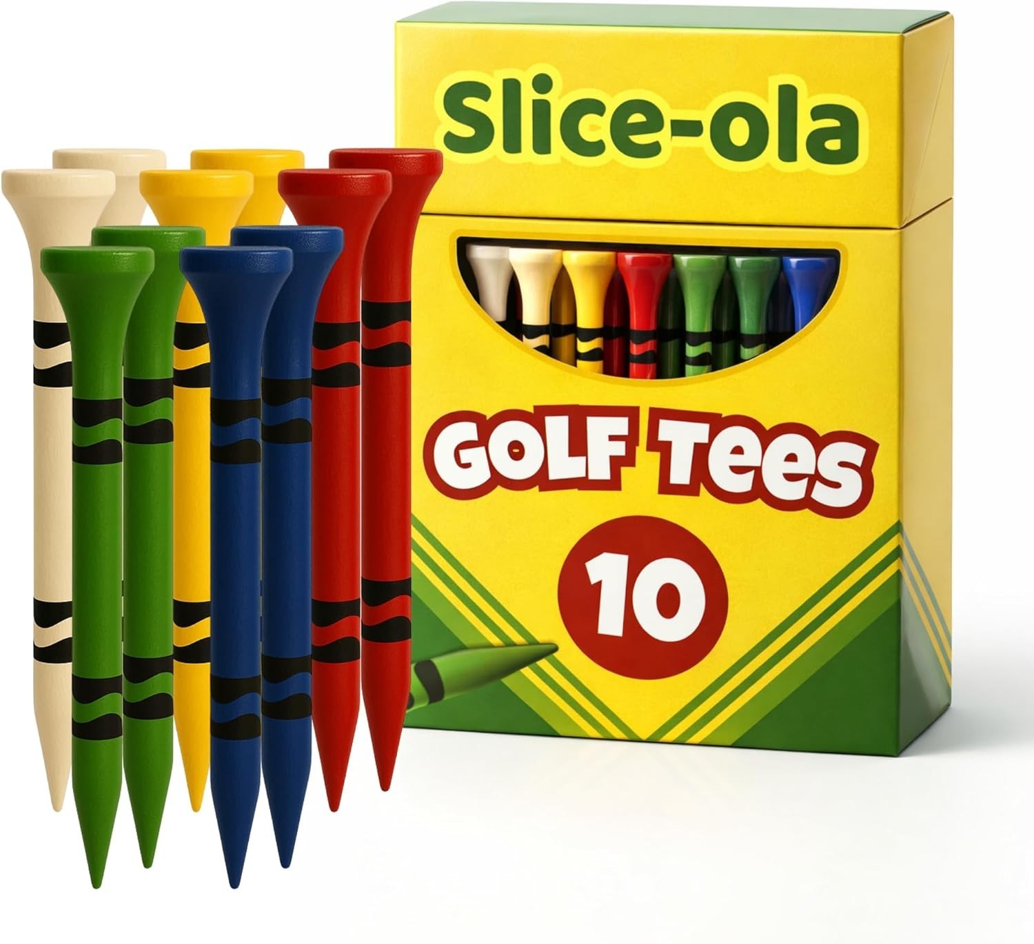 Tees | Golf Accessories For Men &ndash; Slice-ola 10 Pack | Top 