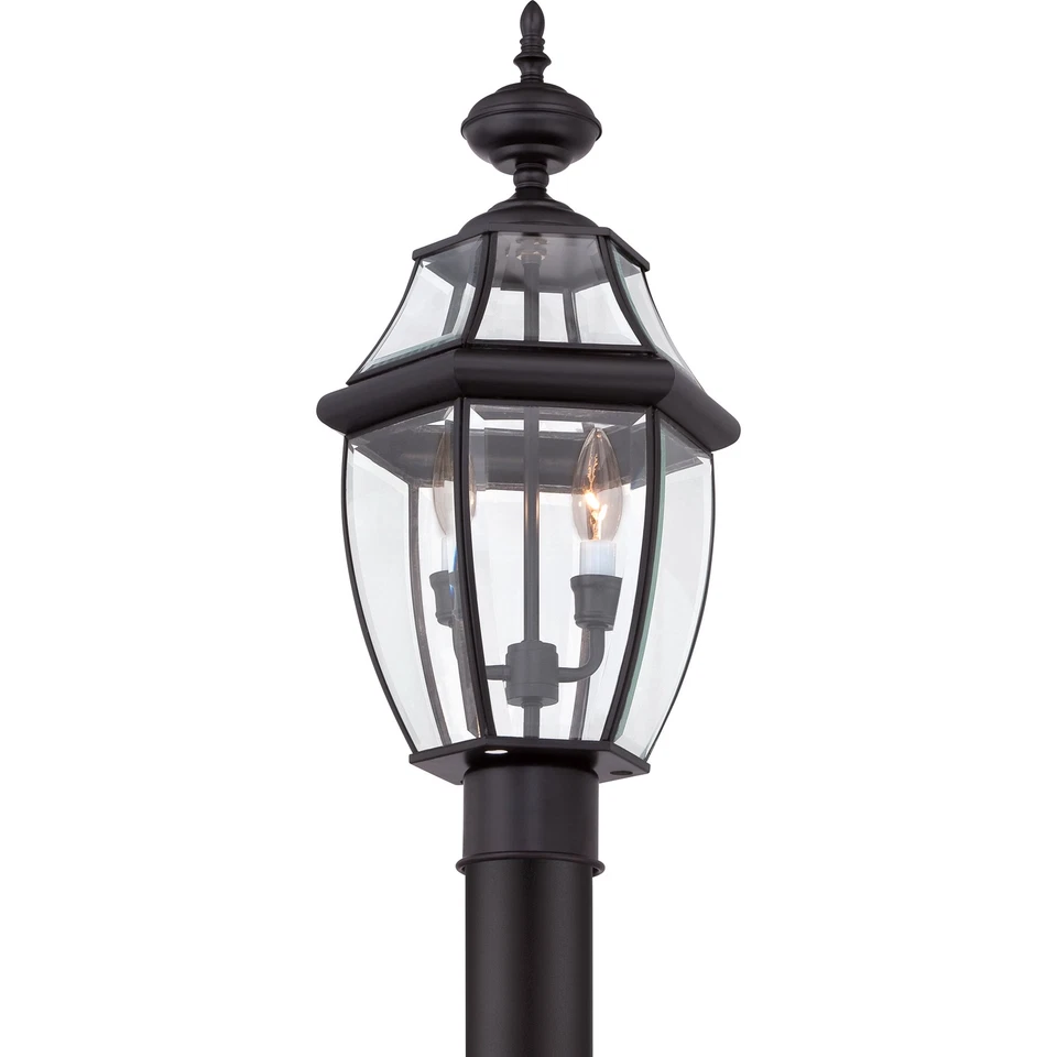 Newbury - 2 Light Large Post Lantern-Mystic Black Finish Outdoor Lantern Quoizel - Image 3 of 4