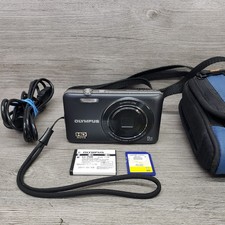 Olympus VG-120 14.0MP Digital Camera Tested  Charger Battery 4GB SD Case