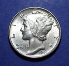 1944 Mercury Dime  BU
