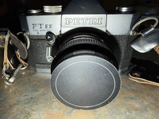 Petri FT EE Black Vintage SLR Camera with Lens and Strap