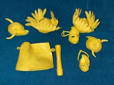 Marx JOHNNY WEST Yellow Geronimo JWA Accessories 2 Bonnet 2 Buffalo Hat 2 Mask