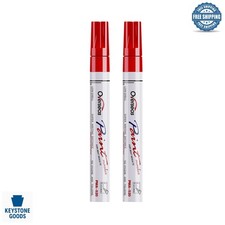2 Pack Red Oil-Based Permanent Paint Markers for Metal  Crafting