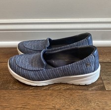 Bzees Get Movin' Washable Slip-on Flats Loafters Blue Women's Size 7W Casual