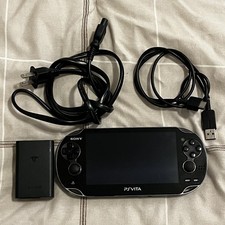 Black Sony PS Vita PCH-1001 w/ Charger (Slightly Exposed Wire) [USED-Good Cond.]