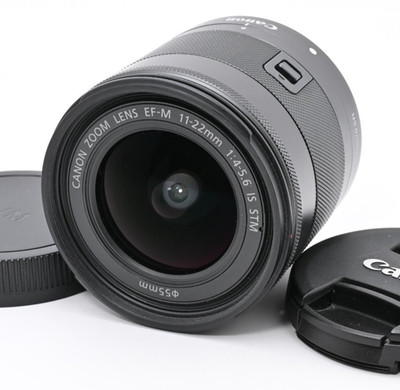 Canon EF-M 11-22mm f/4-5.6 IS STM Zoom Lens for Mirrorless w/Caps from Japan