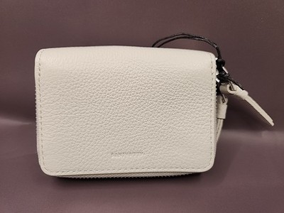 NEW Allsaints Fetch Leather Card Wallet - Pampas White
