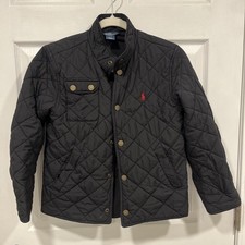Polo Ralph Lauren Boys Quilted Jacket, Navy Blue, Size M 10-12 