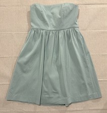 J.Crew Light Blue Strapless Mini Dress Sz 4 Boning