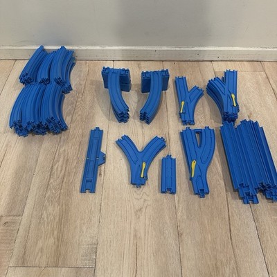 Thomas & Friends TOMY Train Trackmaster Lot Blue Tracks 81 Pieces