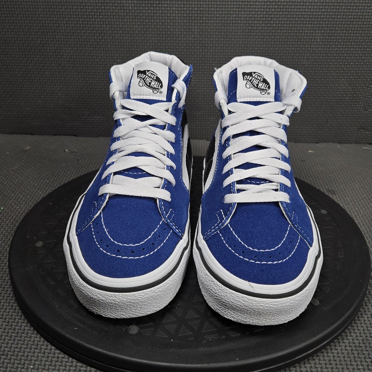 Vans Sk8-Hi Shoes Womens Sz 6.5 Blue Suede High Top Skate
