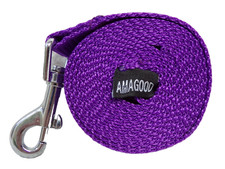 NEW LEASH PET PUPPY DOG 6 FOOT PURPLE NYLON AMAGOOD SNAP HOOK UNUSED IN PACKAGE