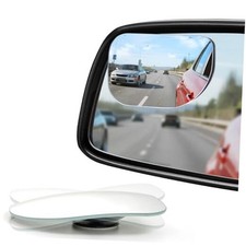 XLarge Blind Spot Mirror, Rounded XLarge Rounded Rectangle with Stick Mount