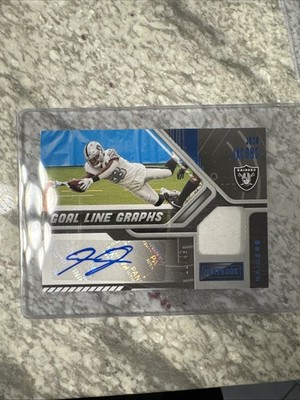 2021 Panini Playbook - Goal Line Graphs Josh Jacobs #GLG-JJA Platinum /49