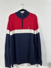 Nautica Mens Quarter Zip Jumper Size XL Pit-PIt 57cm 2952