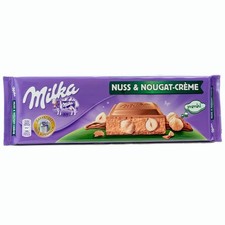 Barra de chocolate crema de turrón de nuez milka - 300 g