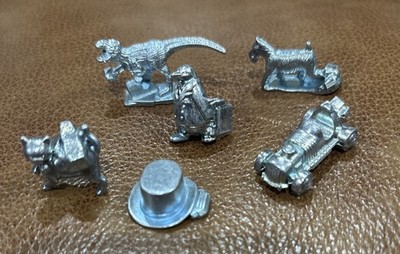 Monopoly Token T-Rex Dinosaur +  5 Cheaters Ed 2017 Replacement Parts Pieces