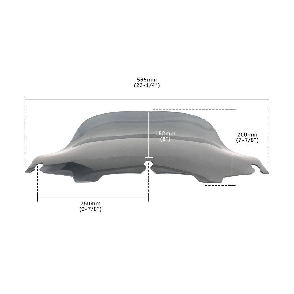 Parabrisas de 8" para Harley Electra Glide Ultra Limited FLHTK 2010-2013 Foto 3 de 4