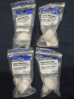 BrassCraft Hose Barb Swivel Adapter HU126-12-12P 3/4'' FHT x 3/4''  Lot of 4