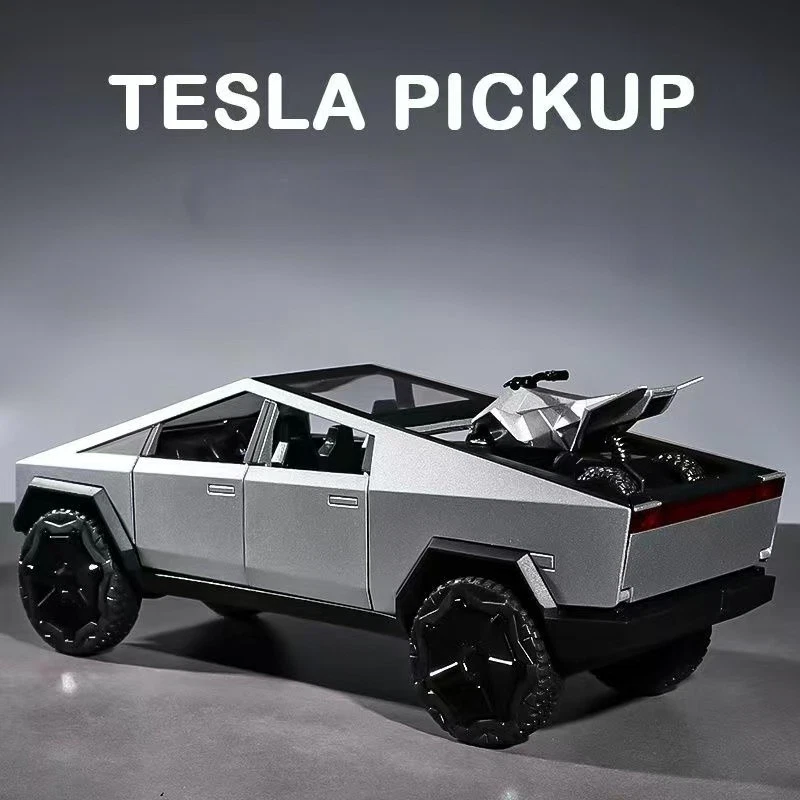 Сплав Tesla пикап мотоцикл раздвижная модель детская игрушка мальчик классный подарок - Изображение 4 из 4