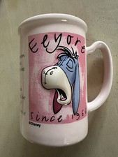 Original Disney Store Large Eeyore Pink 3D Coffee Tea Mug Cup