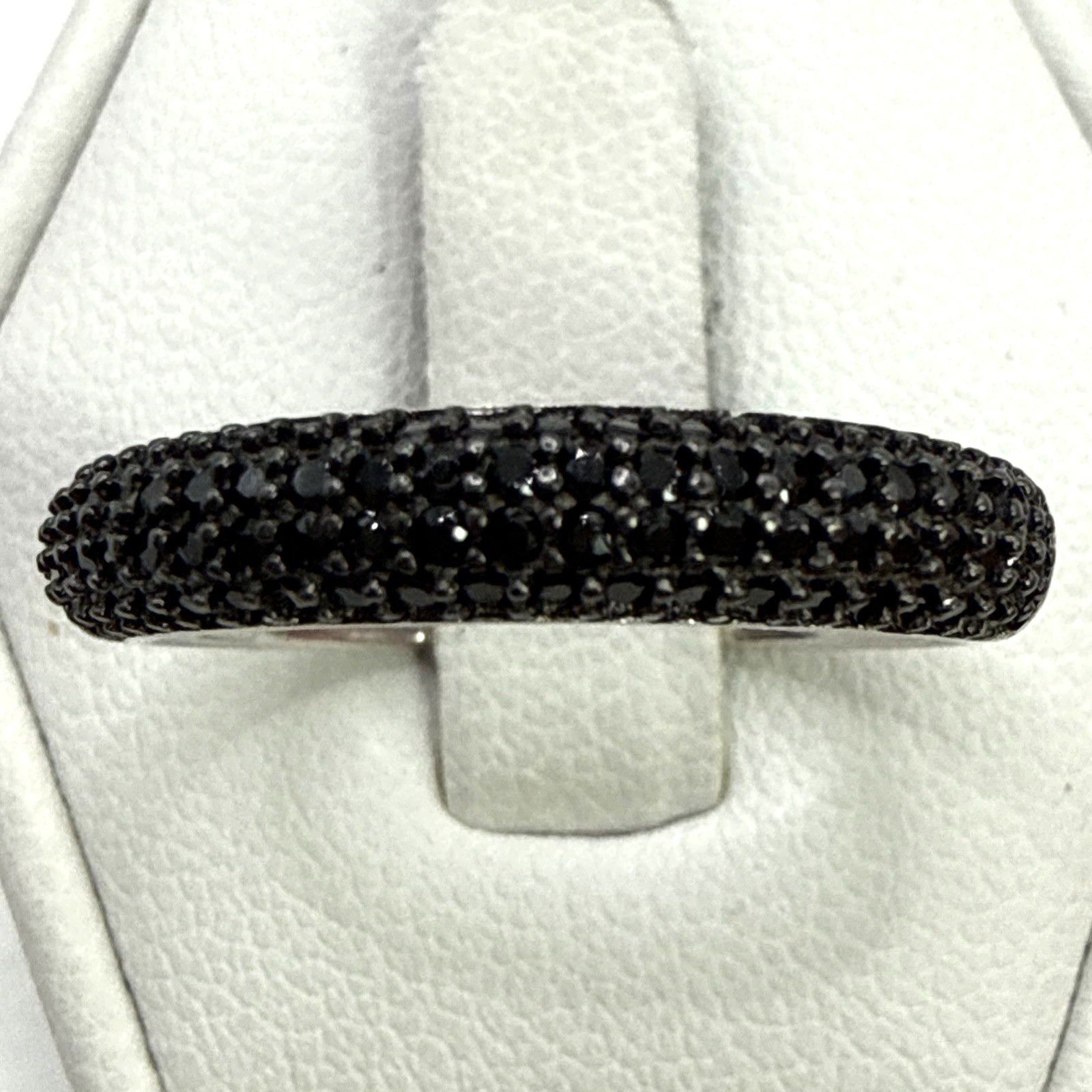 Stunning .925 Vintage Sterling Silver Estate Ring Size 7 w- Black stone