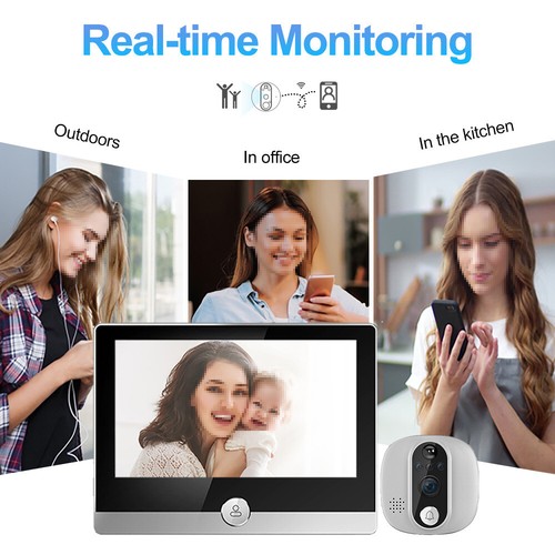 Smart Wifi Peephole Doorbell Viewer Video Camera 2-Way Audio Motion Detect 1PCS - Picture 20 of 23